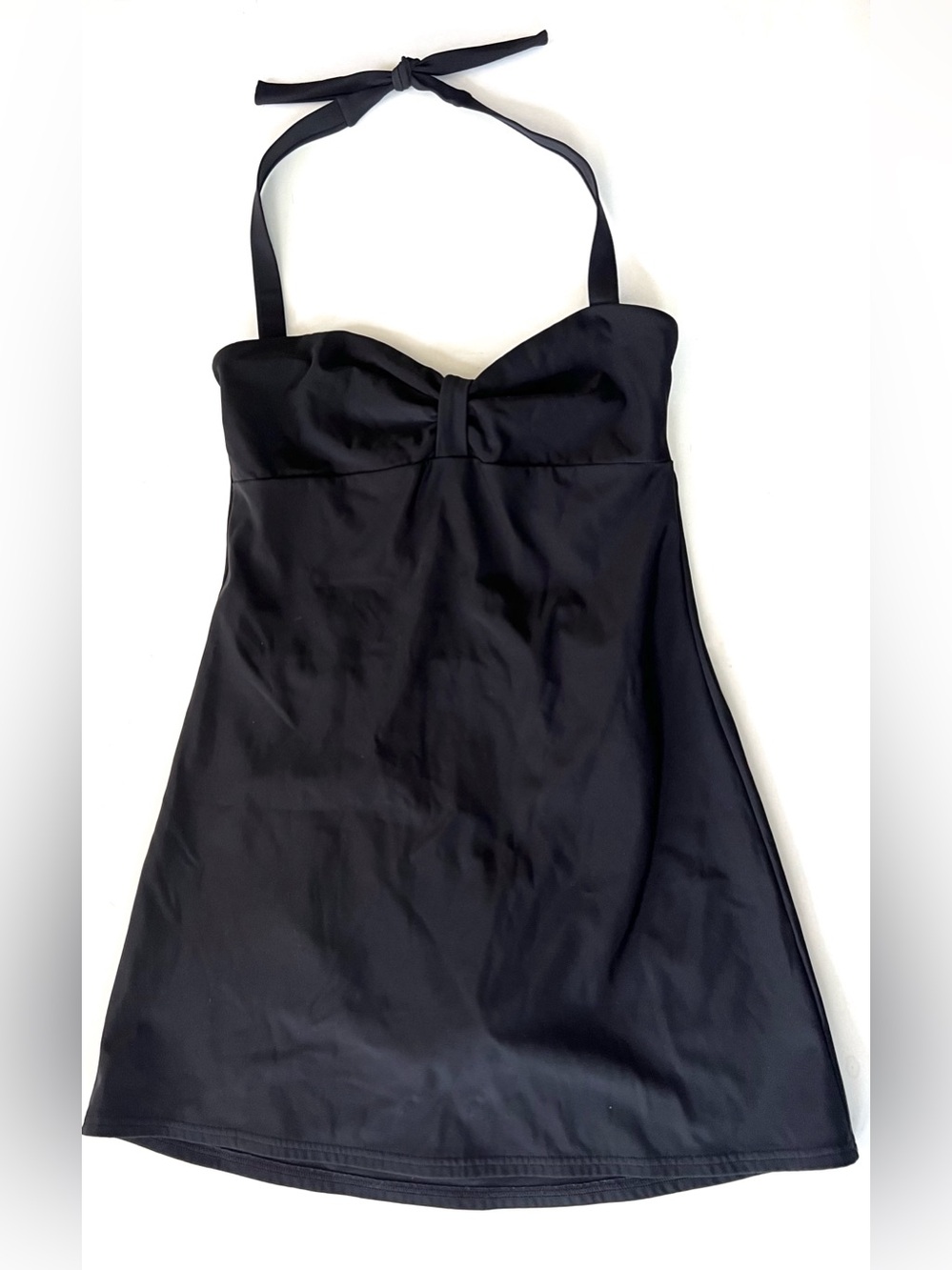 Calvin Klein Black Halter Swim Dress One Piece Swimsuit Size 8
